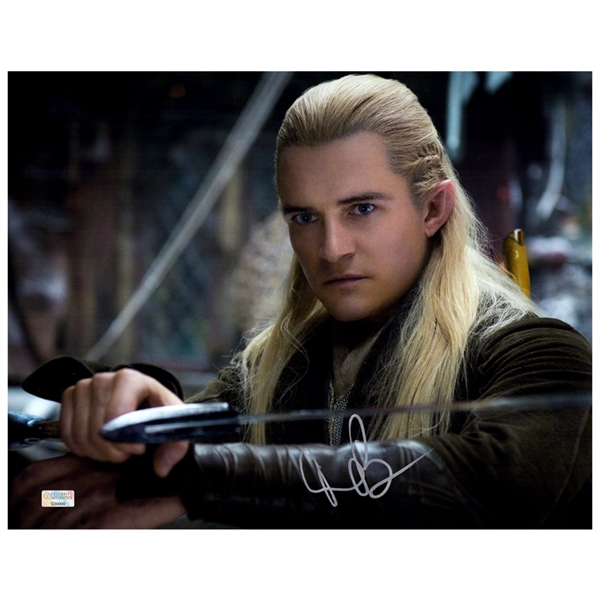 Orlando Bloom Autographed Lord of the Rings Legolas 11x14 Scene Photo