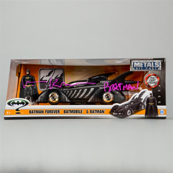 Val Kilmer Autographed Batman Forever 1:24 Scale Die-Cast Batmobile with Batman Figure *LAST ONE!