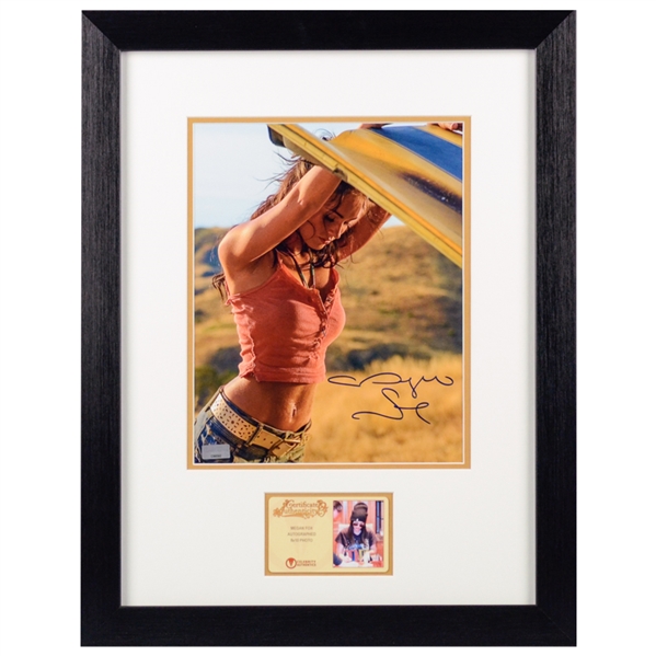 Megan Fox Autographed Transformers Bumblebee Scene 8x10 Framed Photo