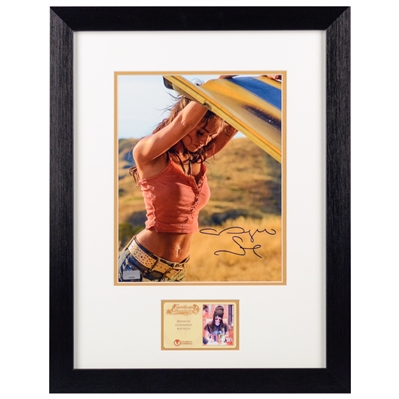Megan Fox Autographed Transformers Bumblebee Scene 8x10 Framed Photo
