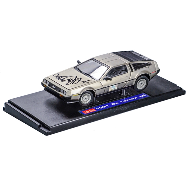 Michael J. Fox Autographed Back to the Future 1:18 Scale Die-Cast DeLorean