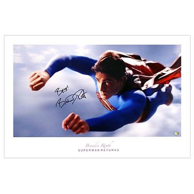 Brandon Routh Autographed Superman Returns Flight 20x30 Fine Art Photo