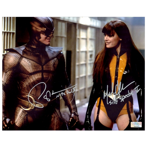 Malin Akerman, Patrick Wilson Autographed Watchmen Silk Spectre Nite Owl Staredown 8x10 Photo