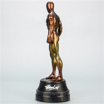 Stan Lee, Tom Holland Autographed The Amazing Spider-Man Faux Bronze Edition Painted Statue by Randy Bowen