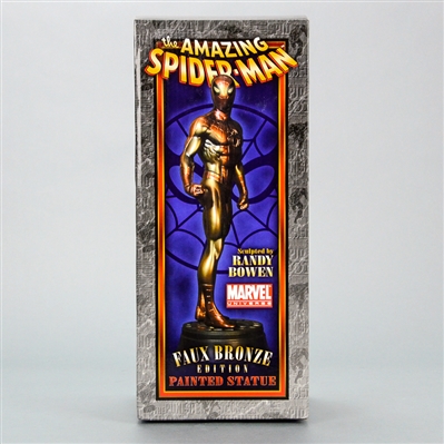 Stan Lee, Tom Holland Autographed The Amazing Spider-Man Faux Bronze Edition Painted Statue by Randy Bowen