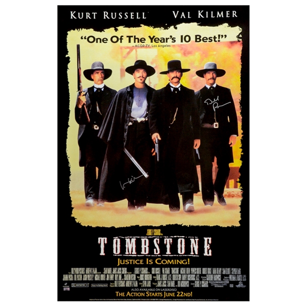 Val Kilmer and Bill Paxton Autographed 1993 Tombstone 27x40 Single-Sided Movie Poster