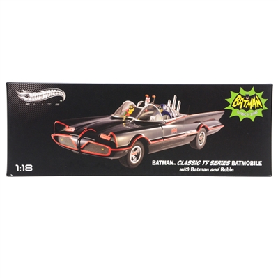 Adam West, Burt Ward Autographed ELITE 1:18 Scale Die-Cast Batmobile with Batman & Robin Figures