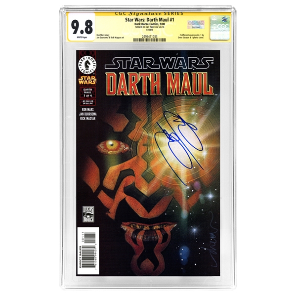 Ray Park Autographed 2000 Star Wars: Darth Maul #1 Drew Struzan Variant Cover CGC SS 9.8 Mint