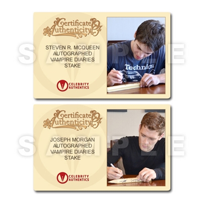 Paul Wesley, Nina Dobrev, Ian Somerhalder and Cast Autographed Vampire Diaries Wooden Stake