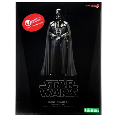 David Prowse Autographed Kotobukiya Star Wars A New Hope Darth Vader Statue with 'Darth Vader' Inscription