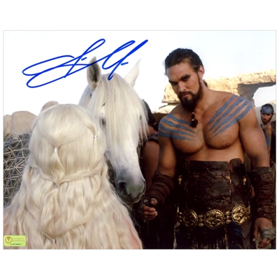Jason Momoa Autographed 8×10 Game of Thrones Khaleesi Horse Photo