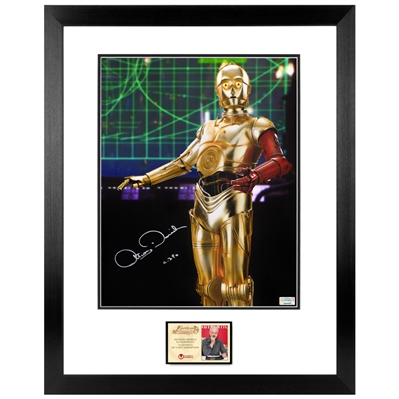 Anthony Daniels Autographed 2015 Star Wars: The Force Awakens C-3PO Metallic 11x14 Framed Photo