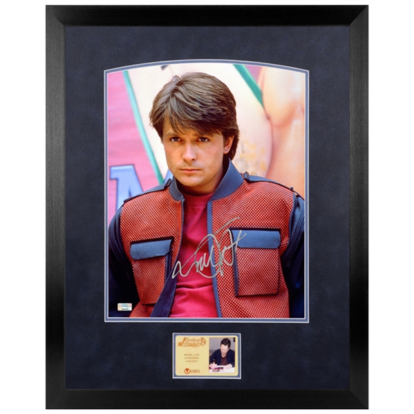 Michael J. Fox Autographed Back to the Future Marty McFly 11x14 Framed Photo