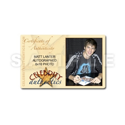Matt Lanter Autographed 8×10 Cap Photo