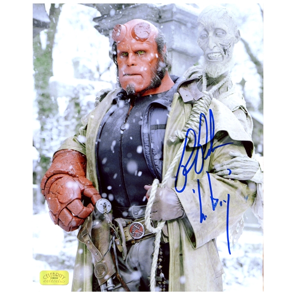 Ron Perlman Autographed 8×10 Hellboy Graveyard Photo