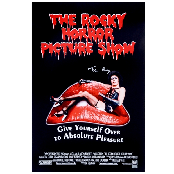 Tim Curry Autographed The Rocky Horror Picture Show 16x24 Movie Poster