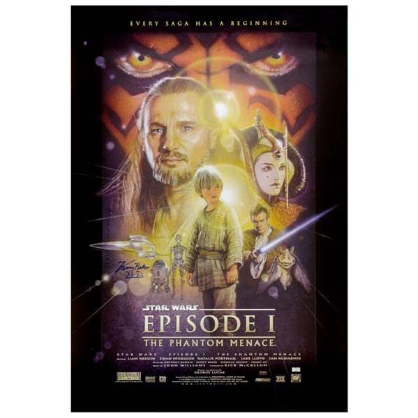 Kenny Baker Autographed Star Wars: Episode I The Phantom Menace 27x40 Single-Sided Poster