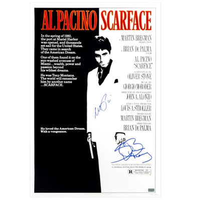 Al Pacino, Steven Bauer Autographed Scarface 16x24 Movie Poster