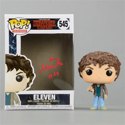 Millie Bobby Brown Autographed Stranger Things Eleven POP Vinyl Figure #545 with 011 Inscription