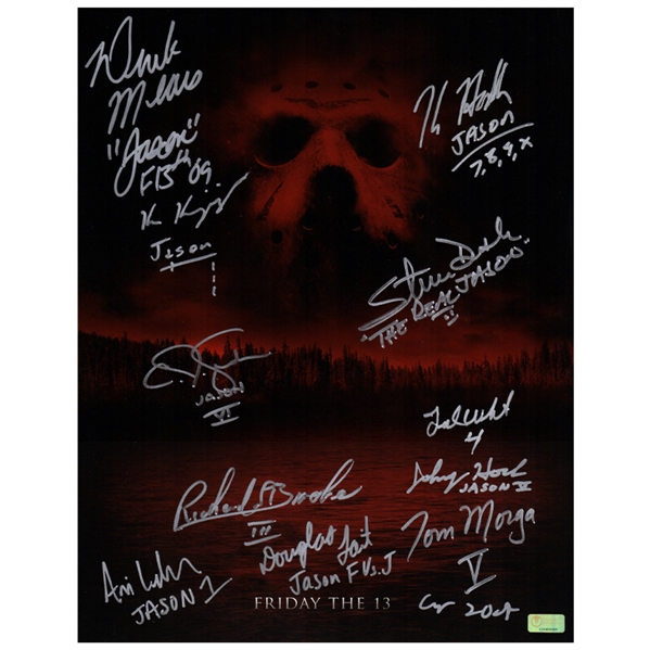 Friday the 13th Cast Autographed 11×14 Camp Blood Poster