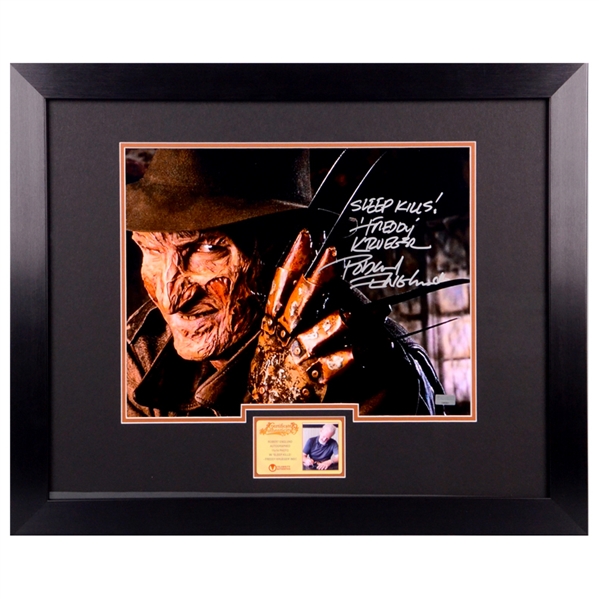 Robert Englund Autographed A Nightmare on Elm Street Freddy Krueger 11x14 Framed Photo with Sleep Kills Inscription * LAST ONE!