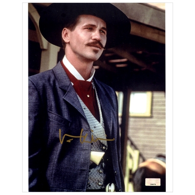Val Kilmer Autographed Tombstone Doc Holliday Close Up 8×10 Photo