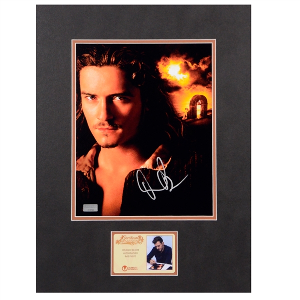 Orlando Bloom Autographed Pirates of the Caribbean Will Turner 8x10 Matted Photo