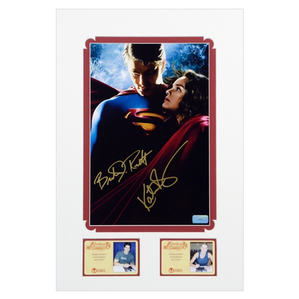 Brandon Routh, Kate Bosworth Autographed Superman Returns 8x12 Matted Photo