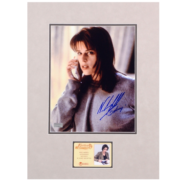 Neve Campbell Autographed Scream Sidney Prescott 8x10 Matted Photo