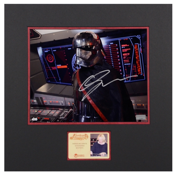 Gwendoline Christie Autographed Star Wars The Force Awakens Captain Phasma 8x10 Matted Photo