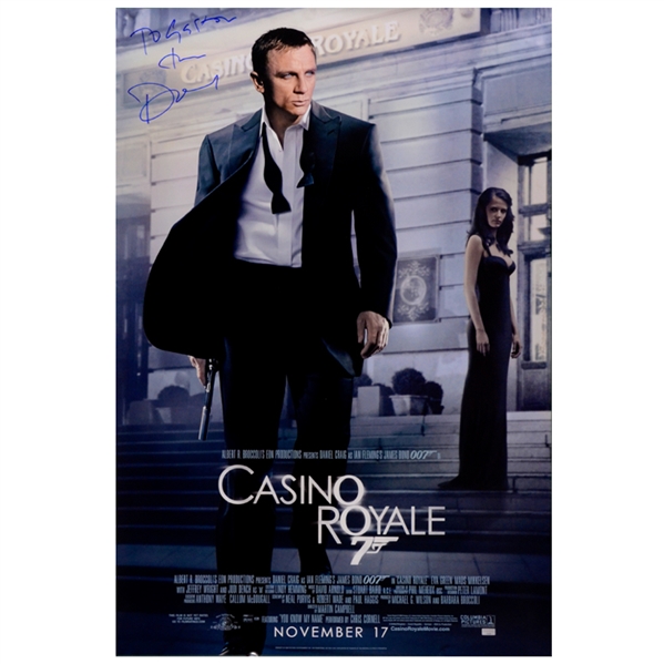 Daniel Craig Autographed James Bond Casino Royale 27x40 Single Sided Movie Poster