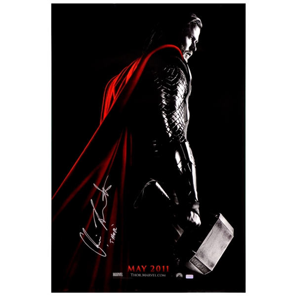 Chris Hemsworth Autographed 2011 Thor Original 27x40 D/S Movie Poster
