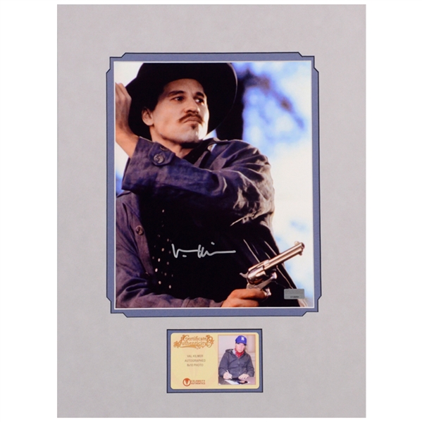 Val Kilmer Autographed Tombstone Doc Holliday 8x10 Matted Photo