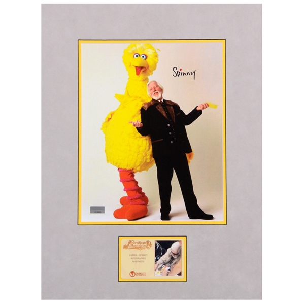 Carroll Spinney Autographed Sesame Street Big Bird 8x10 Matted Photo