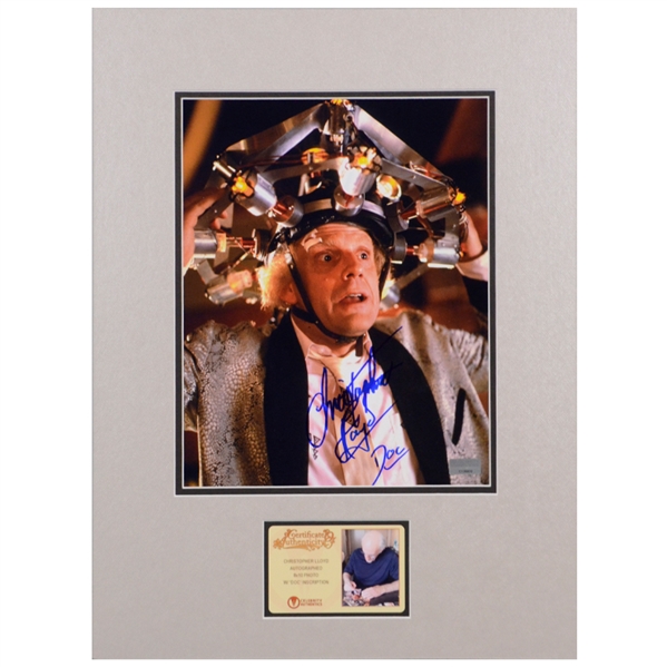Christopher Lloyd Autographed Back to the Future Doc Brown 8x10 Matted Photo