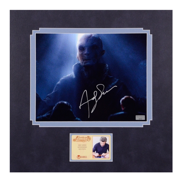Andy Serkis Autographed Star Wars 8x10 Supreme Leader Snoke Matted Photo 