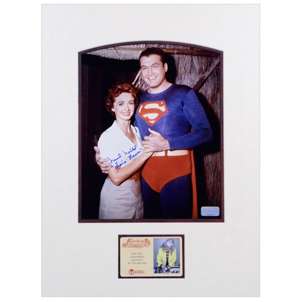Noel Neill Autographed Superman and Lois Lane 8x10 Matted Photo