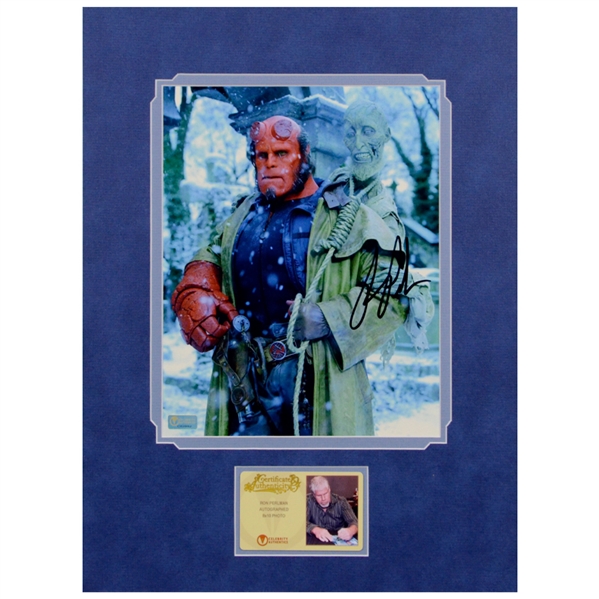 Ron Perlman Autographed Hellboy Graveyard 8x10 Matted Photo