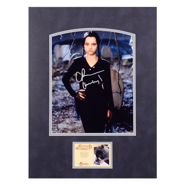 Christina Ricci Autographed The Addams Family Wednesday Addams 8x10 Matted Photo