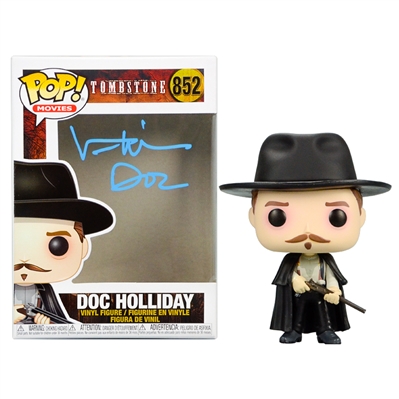 Val Kilmer Autographed Tombstone Doc Holliday POP Vinyl Figure #852 with Doc Inscription