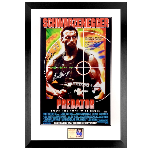 Arnold Schwarzenegger Autographed Predator 16x24 Framed Movie Poster