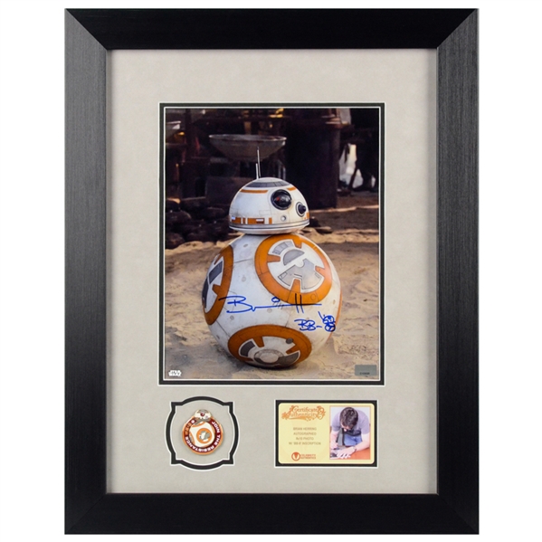 Brian Herring Autographed Star Wars BB-8 8x10 Photo Framed with Pin