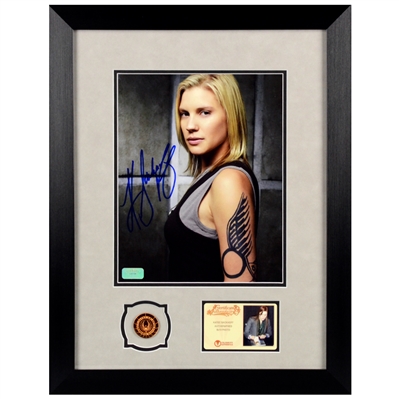 Katee Sackhoff Autographed Battlestar Galactica Starbuck 8x10 Photo Framed With Pin