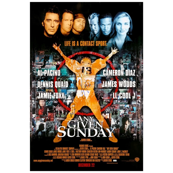 Al Pacino, Jamie Foxx Autographed 1999 Any Given Sunday Original 27x40 Double-Sided Movie Poster