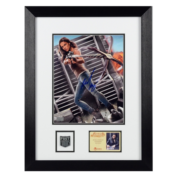 Michelle Rodriguez Autographed Fast & Furious Letty 8x10 Photo with Fast & Furious Pin