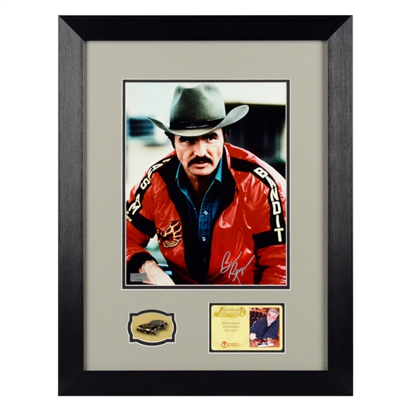 Burt Reynolds Autographed Smokey & The Bandit 8x10 Photo Framed with Pin