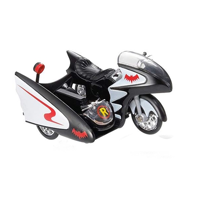 Mattel Hot Wheels Classic Batman TV Series 1:12 Scale Die-Cast Batcycle & Sidecar