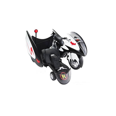 Mattel Hot Wheels Classic Batman TV Series 1:12 Scale Die-Cast Batcycle & Sidecar