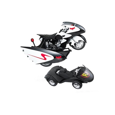 Mattel Hot Wheels Classic Batman TV Series 1:12 Scale Die-Cast Batcycle & Sidecar