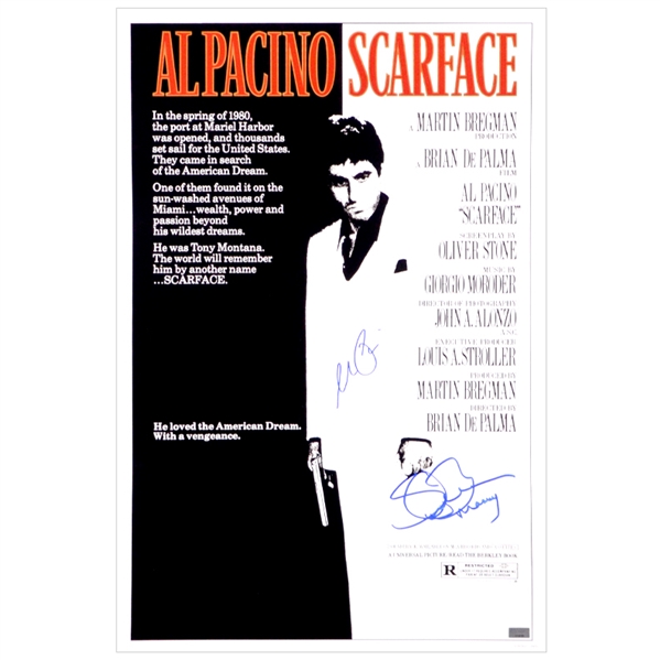Al Pacino, Steven Bauer Autographed Scarface 16x24 Movie Poster